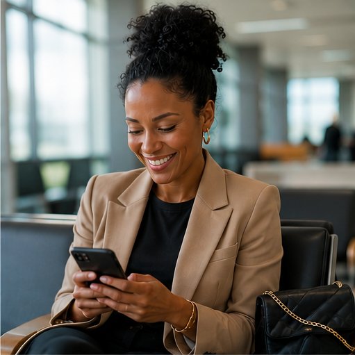 A woman getting started with In Season on her phone